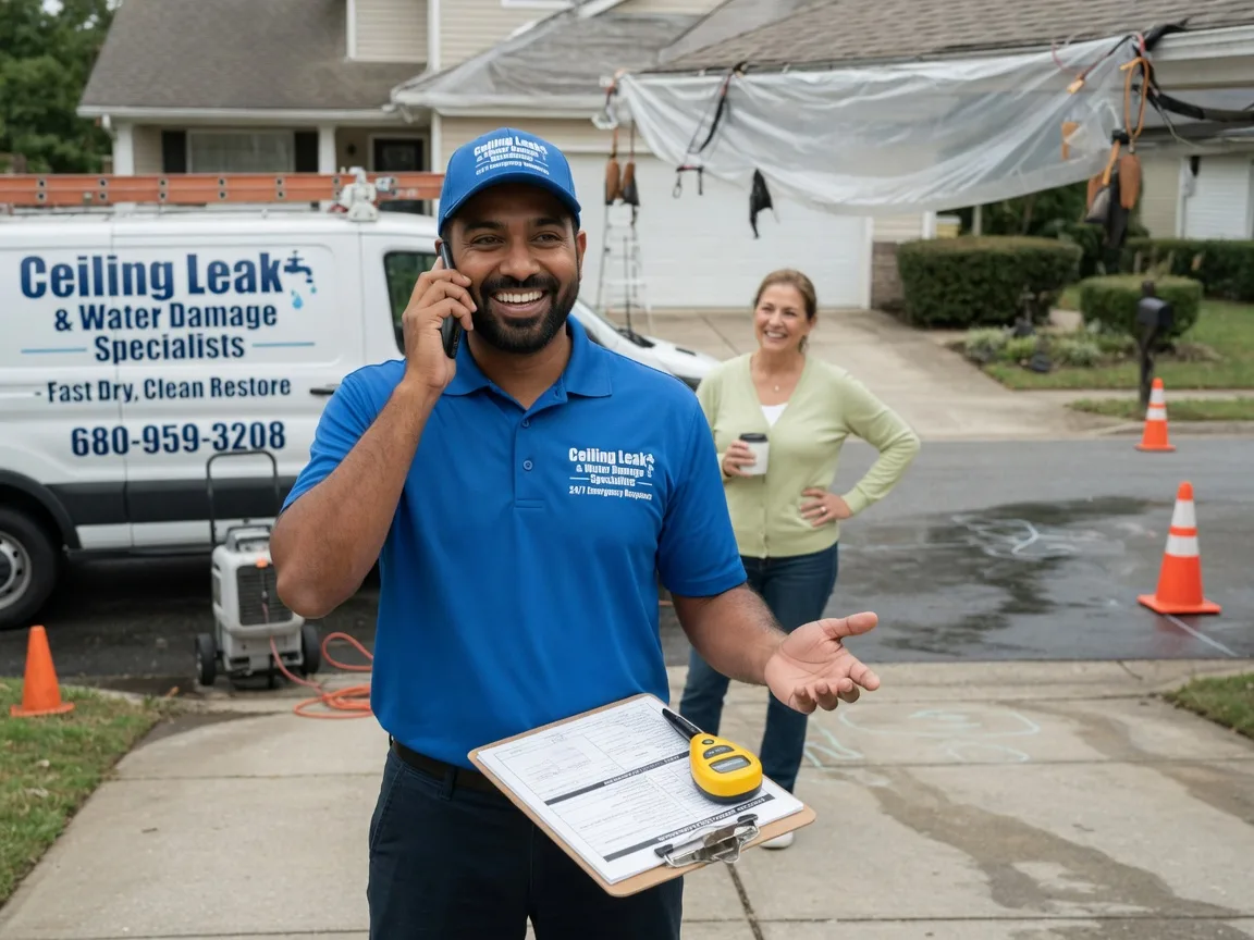Ceiling Leak Cleanup Hamburg, IA FAQs